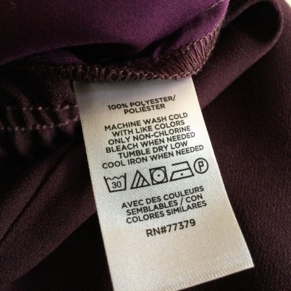 Ann Taylor lightweight dark plum pants NWT size L - Picture 6 of 8